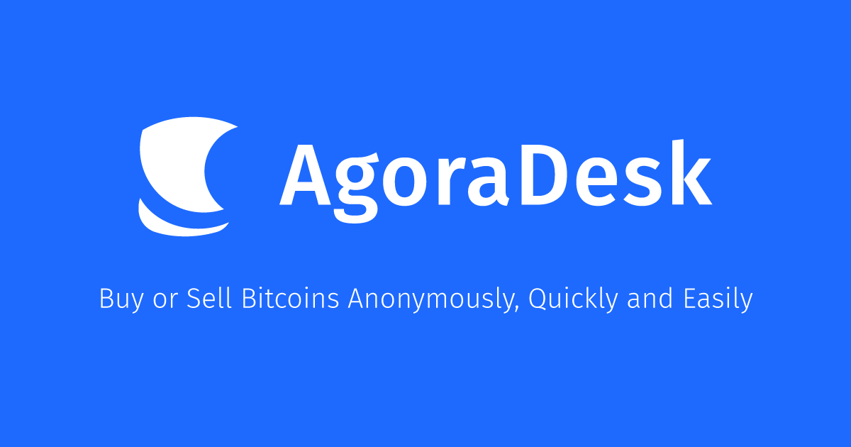  빠르고 쉽게 비트코인을 익명으로 매매  — AgoraDesk